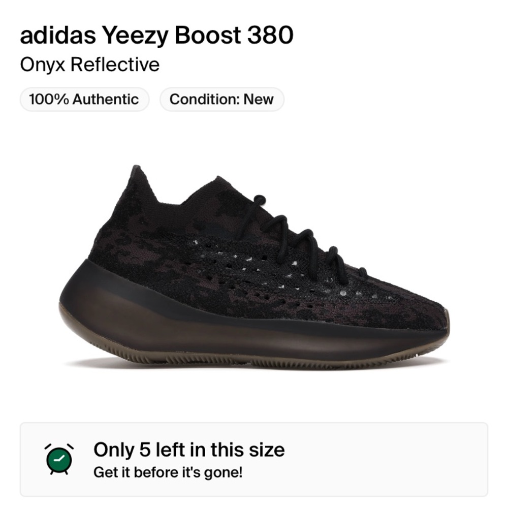 yezzy 380 onyx reflective